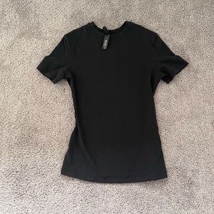 Skims cotton jersey t-shirt soot xs